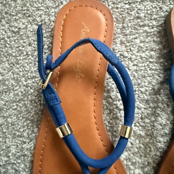 American Eagle Outfitters Blue and Brown Sandals - Picture 3 of 9